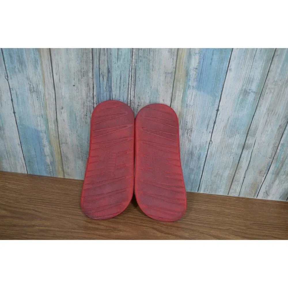 PUMA Kids Slides Sandals Youth Size 2C Red Black Logo Cool Cat High Risk Red